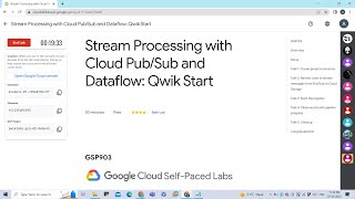 Stream Processing with Cloud PubSub and Dataflow Qwik Start arcade gcp qwiklabs GSP903 [upl. by Sabella]