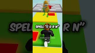 Roblox Corn Challenge 🌽 roblox robloxshorts [upl. by Eniarda202]