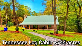 Tennessee acreage Log Cabins For Sale  3bd  2ba  44 acres wcreek  Tennessee Land For Sale [upl. by Vokaay]