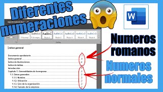 Como insertar dos numeraciones distintas en un mismo documento en word  Tutorial  Microsoft Word [upl. by Esertal]