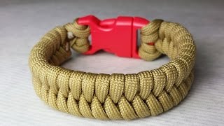 How to make a Fishtail Paracord Bracelet by ParacordKnots [upl. by Eltotsira]