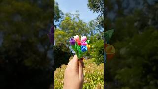 Mini Tulip flowers 🌷ক্লে দিয়ে মিনি টিউলিপ ফুল বানানো 🌷shortviral claycraft Craftermishty [upl. by Lally]