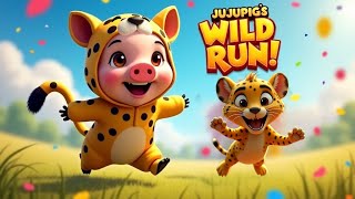 JujuPigs Wild Run  Learning to be a Cheetah [upl. by Midan]