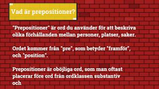 Prepositioner  svenska [upl. by Okiek]