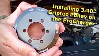 Installing a 340” Griptec Pulley on my 2017 ProCharged 37 Mustang [upl. by Ardnohs]