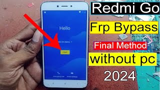 REDMI GO FRP BYPASS M1903C3GG 810 GOOGLE ACCOUNT BYPASS 2022 WITHOUT PC [upl. by Hare]