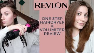 REVLON ONE STEP VOLUMIZER AND HAIR DRYER REVIEW  VLOGMAS DAY 12 [upl. by Ainorev]