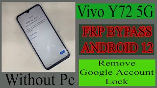 Vivo Y72 5g V2060 Frp Bypass Vivo Y72 5g Remove Google Account Lock WithOut Pc [upl. by Eelac]