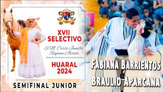 XVII SELECTIVO HUARAL  CL 2024  SEMIFINAL JUNIOR  BRAULIO APARCANA Y FABIANA BARRIENTOS [upl. by Nednil]