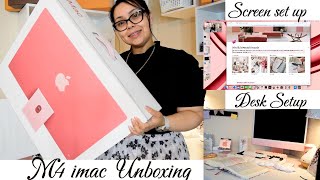 Pink M4 iMac Unboxing and Setup Nov 2024 [upl. by Pantia]