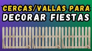 Cercas de Madera para Decoración de Fiestas Infantiles [upl. by Harper]