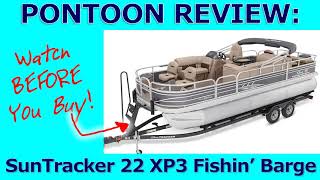 Fishing Pontoon Review 2021 SunTracker 22 Fishin Barge XP3 [upl. by Perkin774]