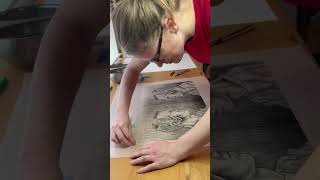 Chine collé backing asmr printmaking asmr [upl. by Imij]