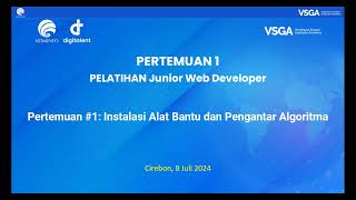 Pertemuan 1  Pelatihan JWD Junior Web Developer [upl. by Ametaf]