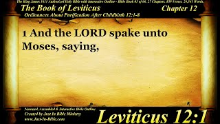 Bible Book 03  Leviticus Chapter 12  The Holy Bible KJV Read Along AudioVideoText [upl. by Larentia344]