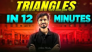 Triangles  Complete Chapter In 12 Minutes  Class 10th Board [upl. by Dari463]