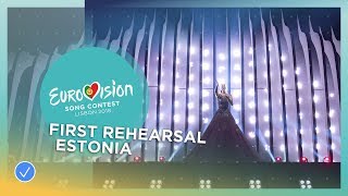 Elina Nechayeva  La Forza  First Rehearsal  Estonia  Eurovision 2018 [upl. by Hollerman]