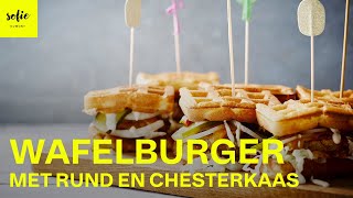 Wafelburger met rund en chesterkaas  Sofie Dumont [upl. by Eliades181]