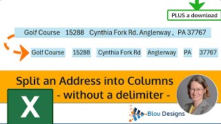 Separate an Address into Columns Without a Delimiter  MS Excel [upl. by Pauly]