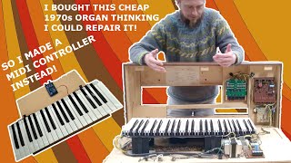 Converting A Cheap Vintage 1970s Organ Into A MIDI Controller  Part 1 Gutting The Organ [upl. by Ehgit]