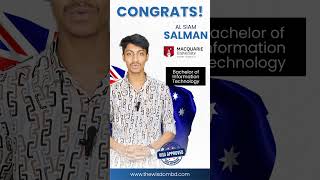 ✈️AL SIAM SALMANs Australia 🎓 VISA Success Story 2024  WISDOM EDUCATION [upl. by Zetra]