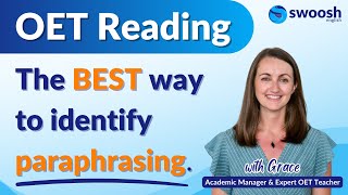 OET Reading  The BEST way to identify paraphrasing in the questions 2024 Guide [upl. by Suedaht]