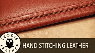 Hand Stitching Leather [upl. by Eastlake]