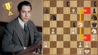 The Brilliancy Prize  Capablanca vs Bernstein  St Petersburg 1914 [upl. by Bayer611]