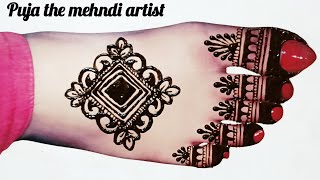 Most Beautiful Feet Mehndi Design SimpleGorgeous Bridal Leg Mehndi Designpairon ki mehandimehndi [upl. by Onairpic739]