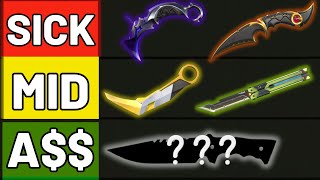 Unveiling the BEST and WORST Knife Skins in VALORANT [upl. by Arinaid]