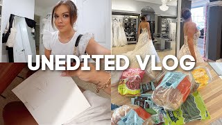 UNEDITED VLOG ending my podcast trader joes haul trying on a wedding dress amp MORE [upl. by Sadye]