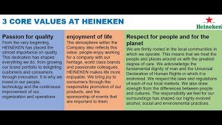 3 Core Values at Heineken via JeanFrançois van Boxmeer [upl. by Eldon]