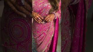 1st time wearing saree on her reception  Dolly Jain saree draping [upl. by Zumwalt]