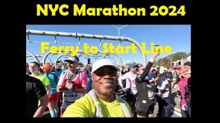 2024 NYC Marathon Race Day Staten Island Ferry to Start Line [upl. by Ordnael308]