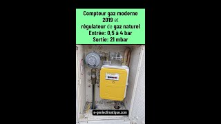 Compteur gaz moderne et régulateur de gaz naturel IN 054bar OUT 21mbar gc short41 [upl. by Argent]