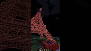 I explored the TNT Eiffel tower🗼 minecraft slaapgaming shorts [upl. by Elston]