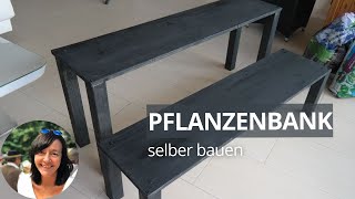 Blumenbank  Pflanzenbank selber bauen  Balkon DIY [upl. by Koser]