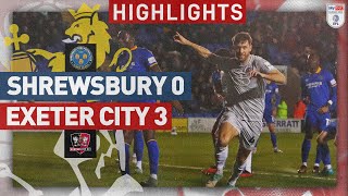 HIGHLIGHTS Shrewsbury Town 0 Exeter City 3 12324 EFL Sky Bet League One [upl. by Salahcin]