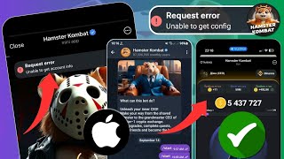 Hamster Combat network request error problem iPhone  Fix Network request error unable to get config [upl. by Nord]