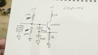 1527 1 MHz Colpitts XTAL Oscillator [upl. by Artenehs185]