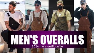 Mens Overalls Outfit Ideas 2024 🔥 Dungrees men fashion [upl. by Arhaz]