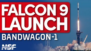 SpaceX Falcon 9 Launches Bandwagon1 [upl. by Galina]