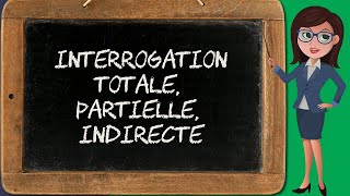 Les différents types d’interrogation  totale partielle indirecte [upl. by Eidnim]