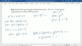 Linear Approximations and Differentials [upl. by Roche566]