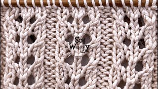 How to Knit the Double Eyelet Rib Stitch For Wraps amp Tops 4 rows only  So Woolly [upl. by Eedebez]