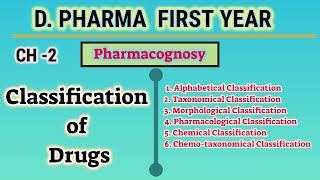 Classificaion of drug  Ch2  Pharmacognosy  DPharm first year [upl. by Lieberman134]