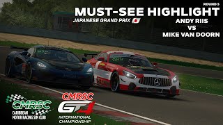 Must See Highlight l Andy Riis vs Mike van Doorn Final Battle in GT4 at SUGO l CMRSC [upl. by Ardeth]