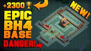 MOST EPIC Builder Hall 4 Base w PROOF  BEST CoC BH4 Anti 2 Star Builder Base  Clash of Clans [upl. by Baptist]