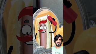 Hot dog with a mustache😝cartoon doodles animation [upl. by Brink106]