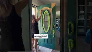 Front Door Upgrade DIY Faux Wood Front Door Transformation [upl. by Caresse]